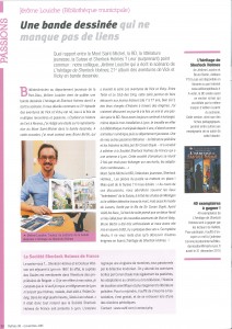 Magazine Reflets de Lyon avec article de Jérôme Louiche, scénariste de Vick et Vicky, bibliotheque de lyon